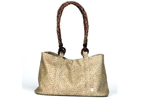 Faux Ostrich Carry-all Tote